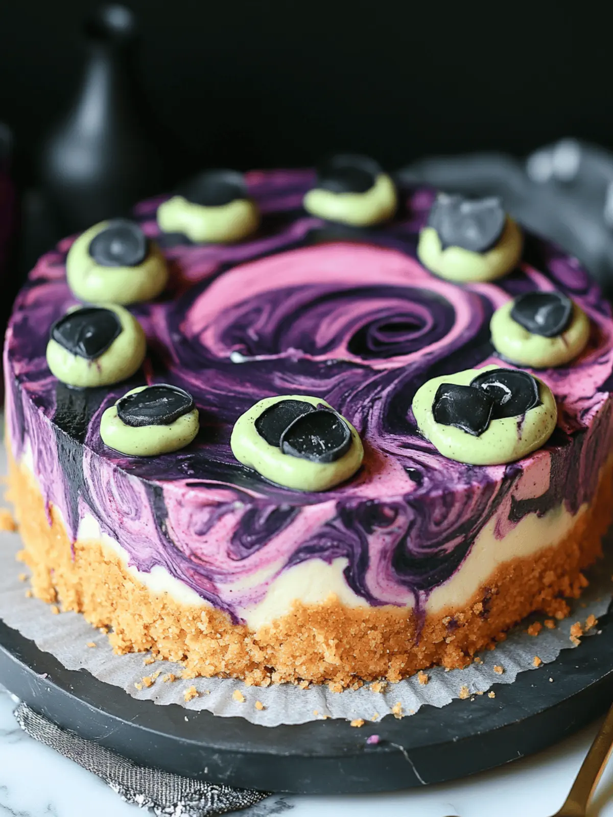 Witches’ Brew Swirl Cheesecake