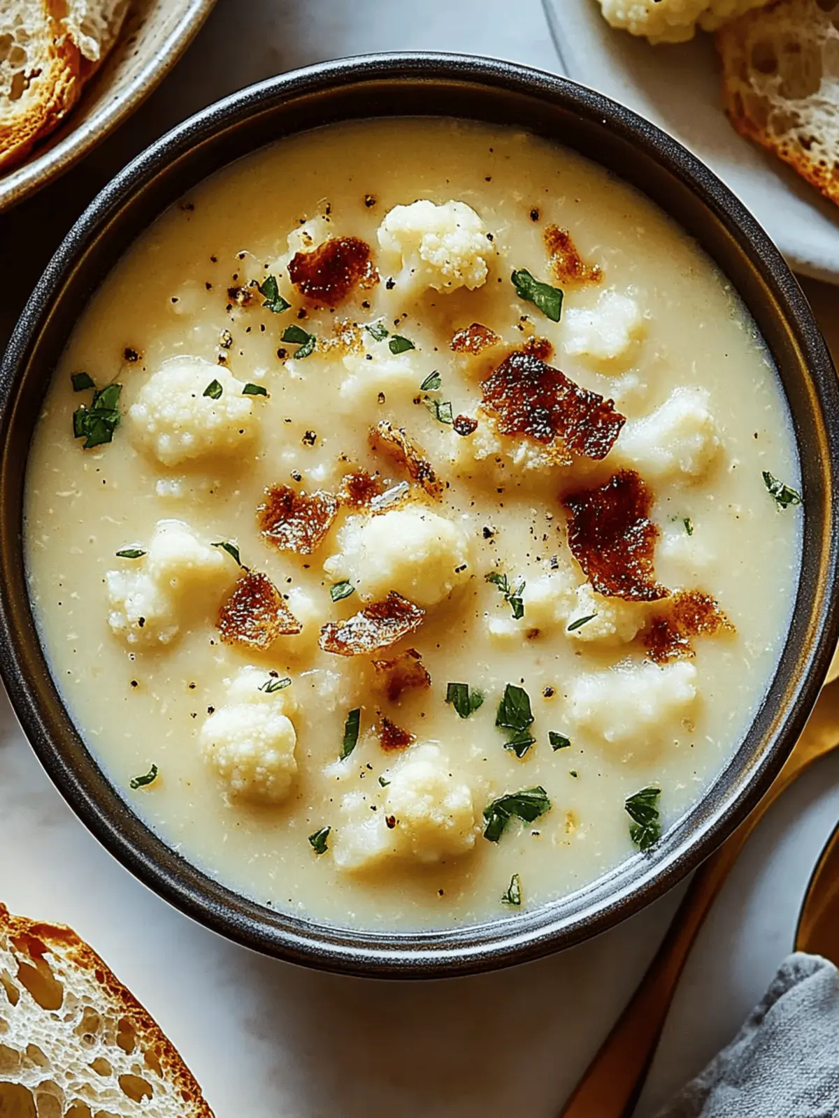 Cheddar Cauliflower Soup