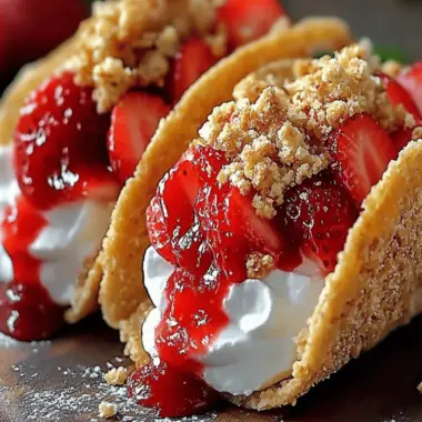 Strawberry Crunch Cheesecake Tacos