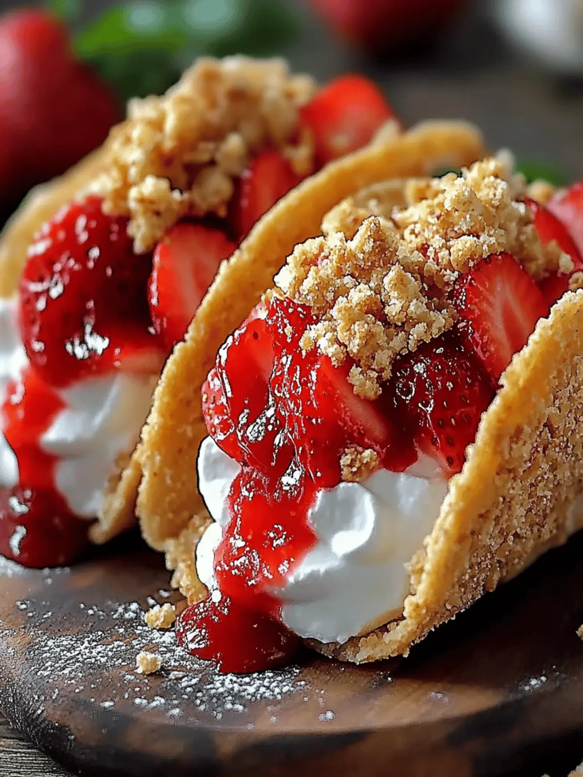 Strawberry Crunch Cheesecake Tacos