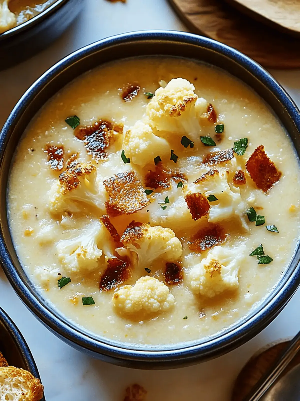Cheddar Cauliflower Soup