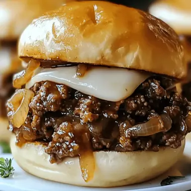 French Onion Beef Sloppy Joes