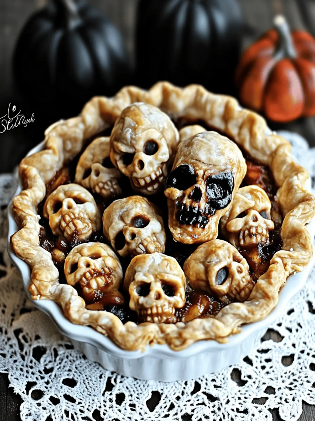 Halloween Shrunken Heads Pie