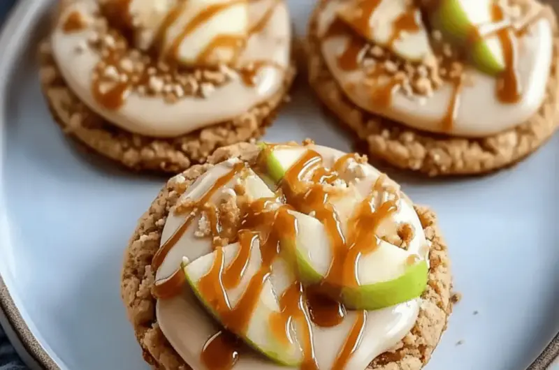 Crumbl Caramel Apple Cookies