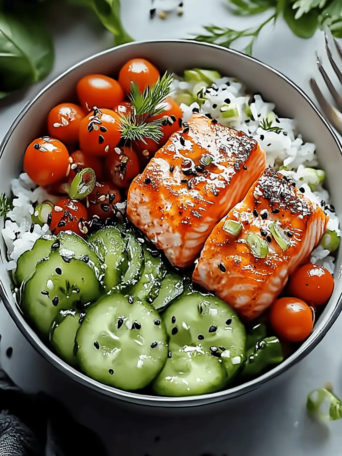 Mediterranean Salmon Bowl