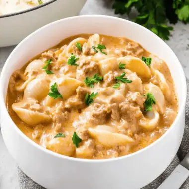 Creamy Beef and Shells