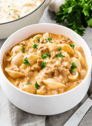 Creamy Beef and Shells