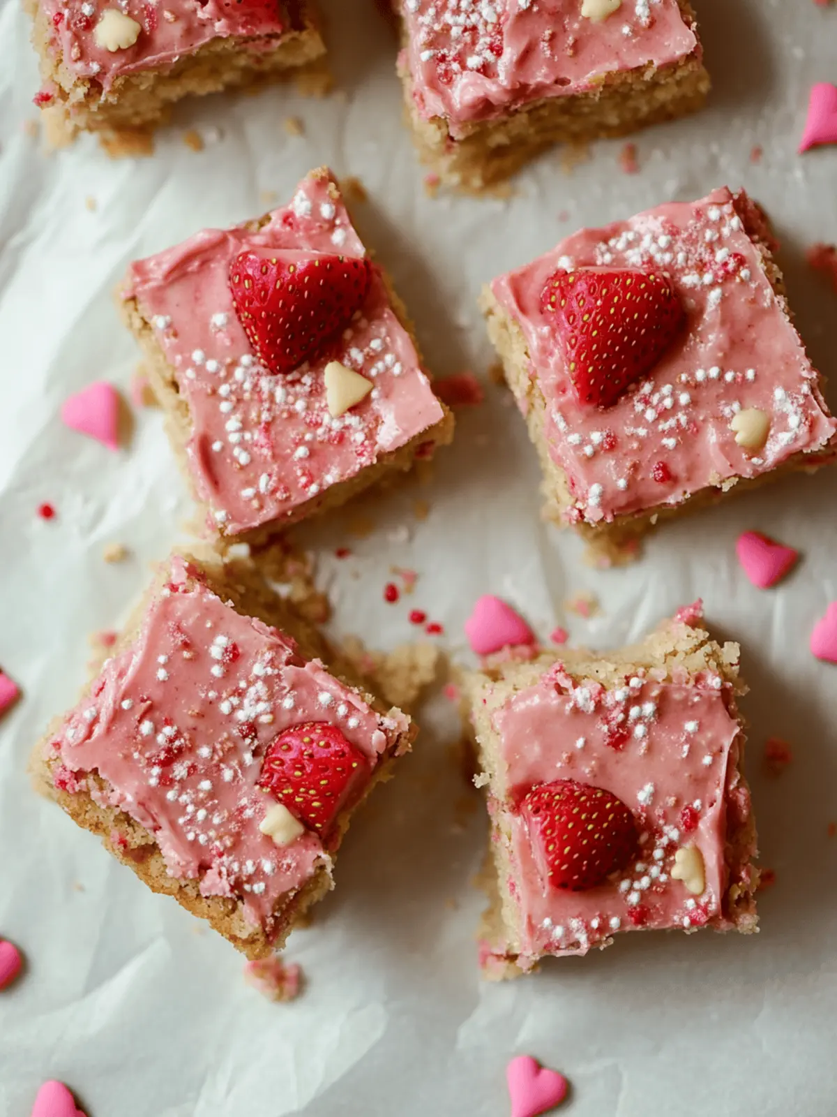 Strawberry White Chocolate Blondies