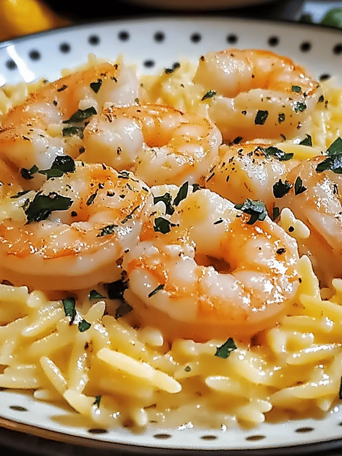 Parmesan Orzo with Shrimp