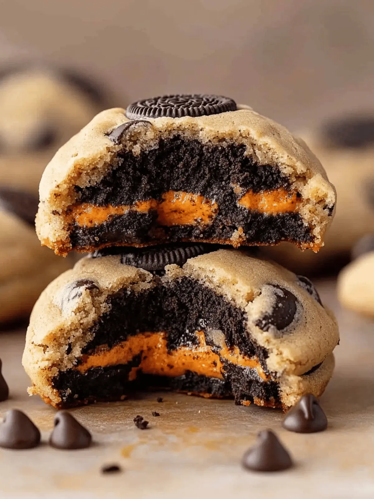 Oreo Stuffed Chocolate Chip Cookies