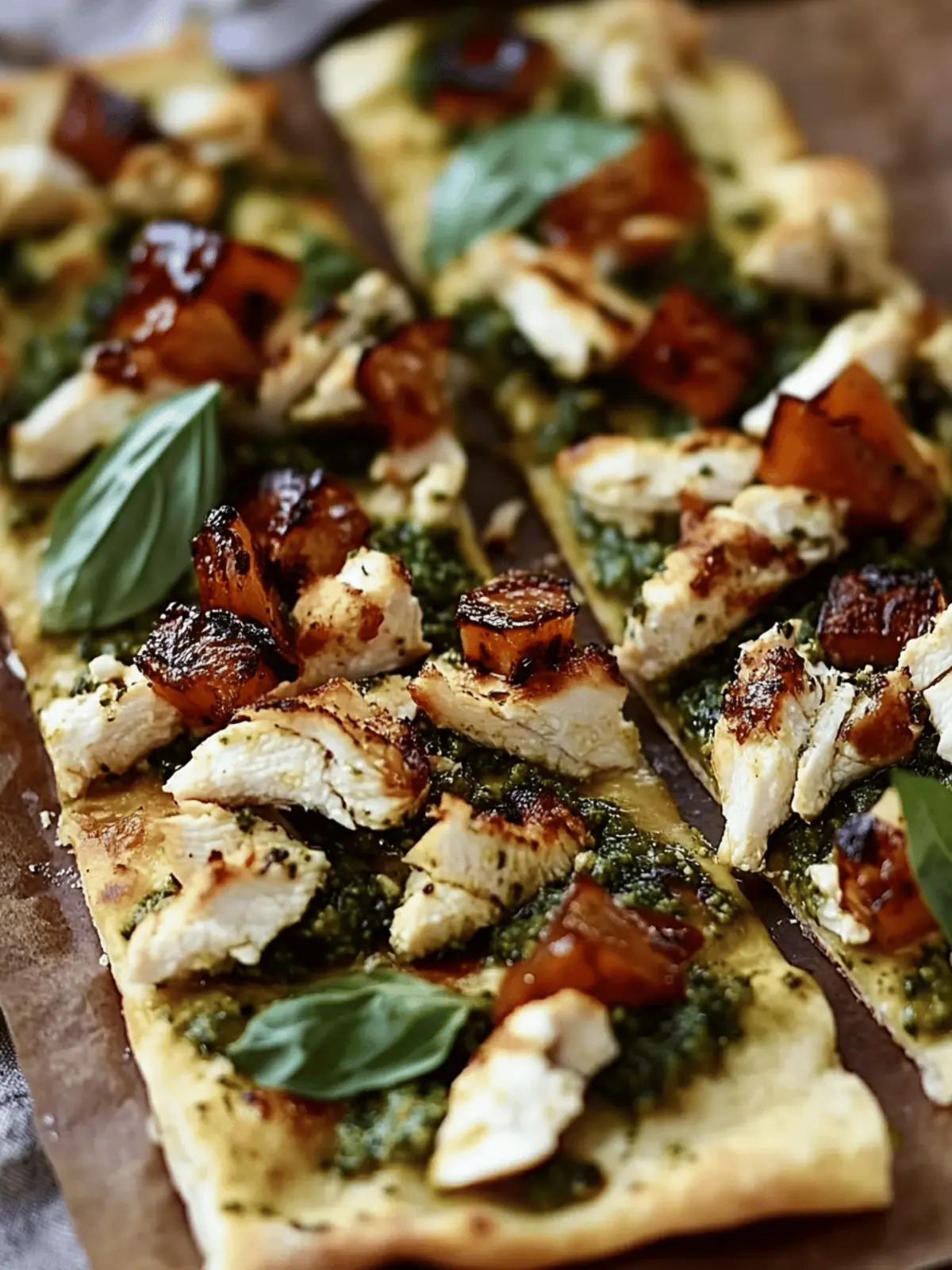 Pesto Chicken Flatbread