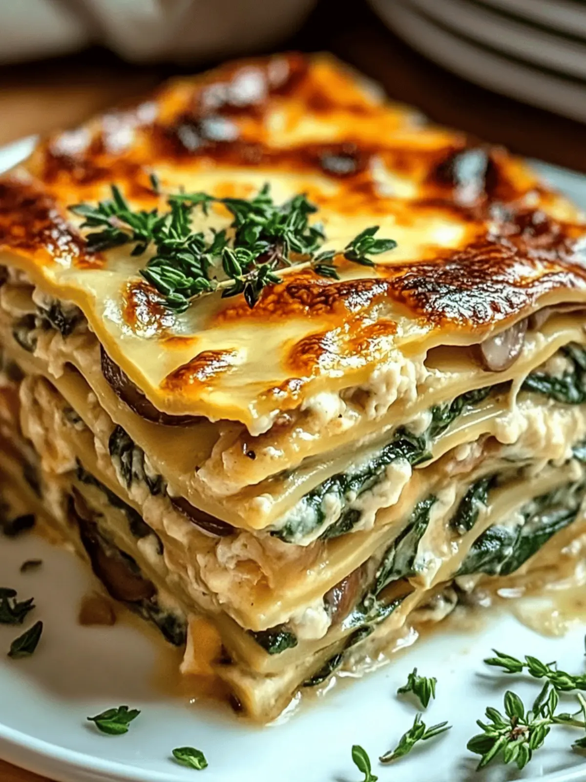 Spinach Mushroom Lasagna