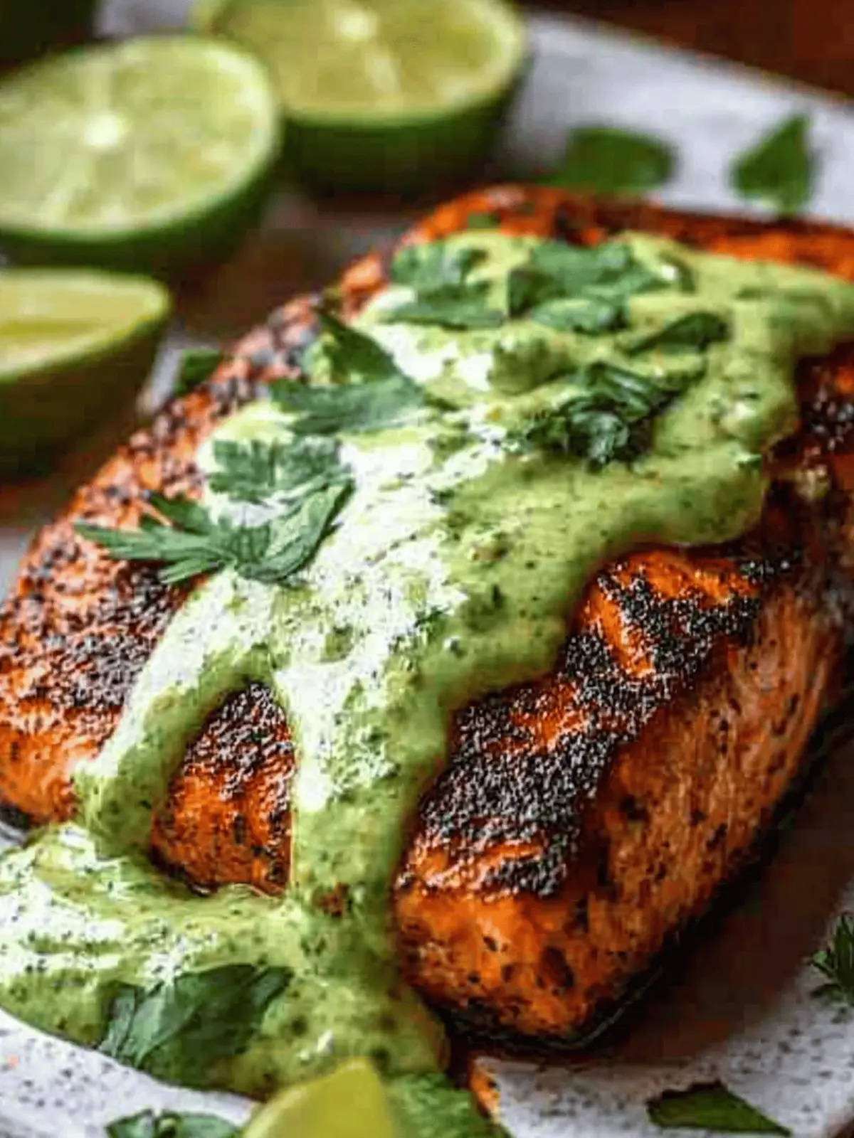 Cajun Salmon With Avocado Lime Sauce
