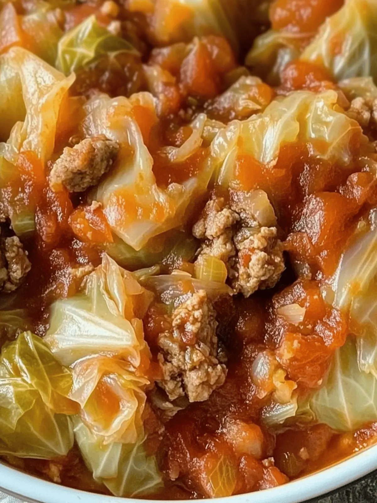 Slow Cooker Unstuffed Cabbage Rolls