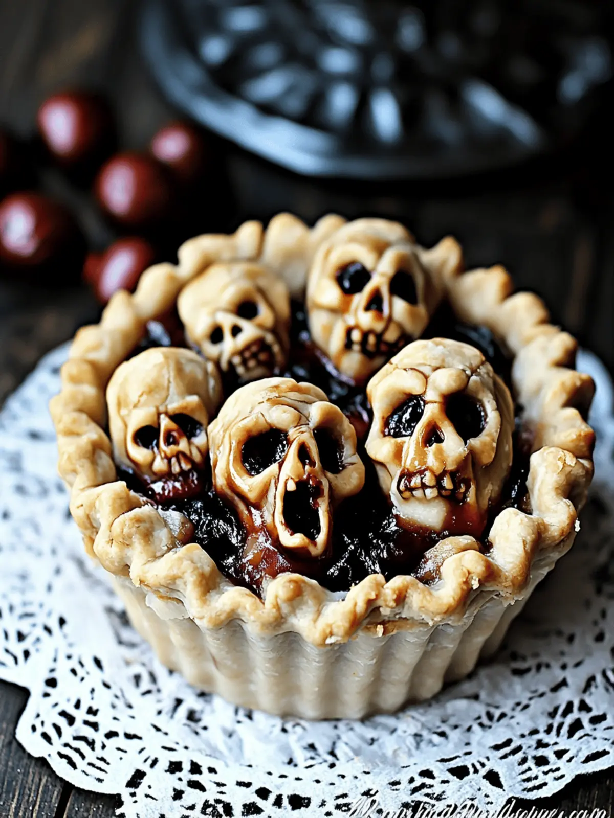 Halloween Shrunken Heads Pie