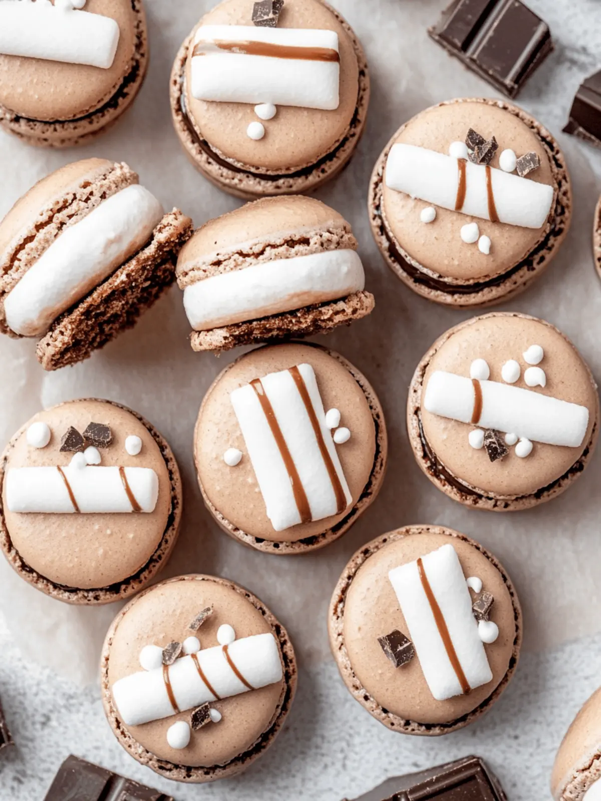 Hot Chocolate Macarons