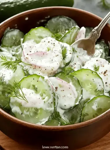 Easy Creamy Cucumber Salad