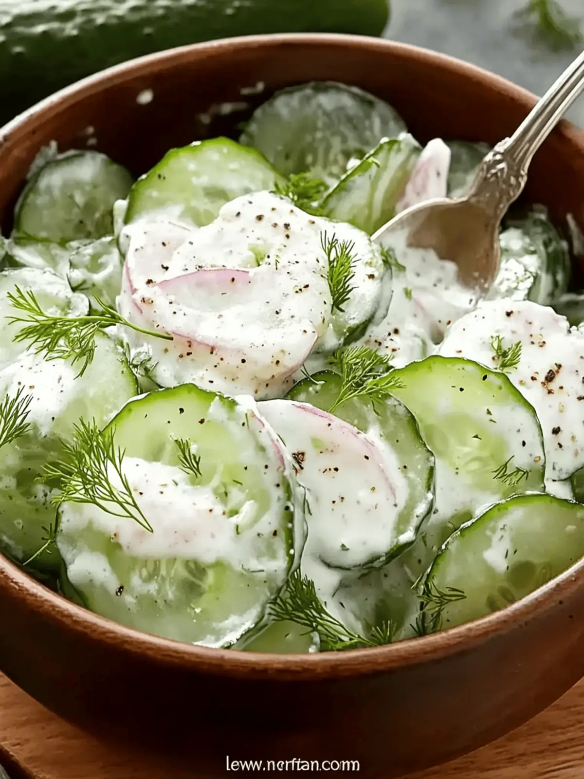 Easy Creamy Cucumber Salad