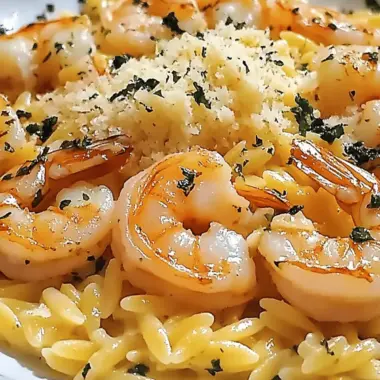 Parmesan Orzo with Shrimp