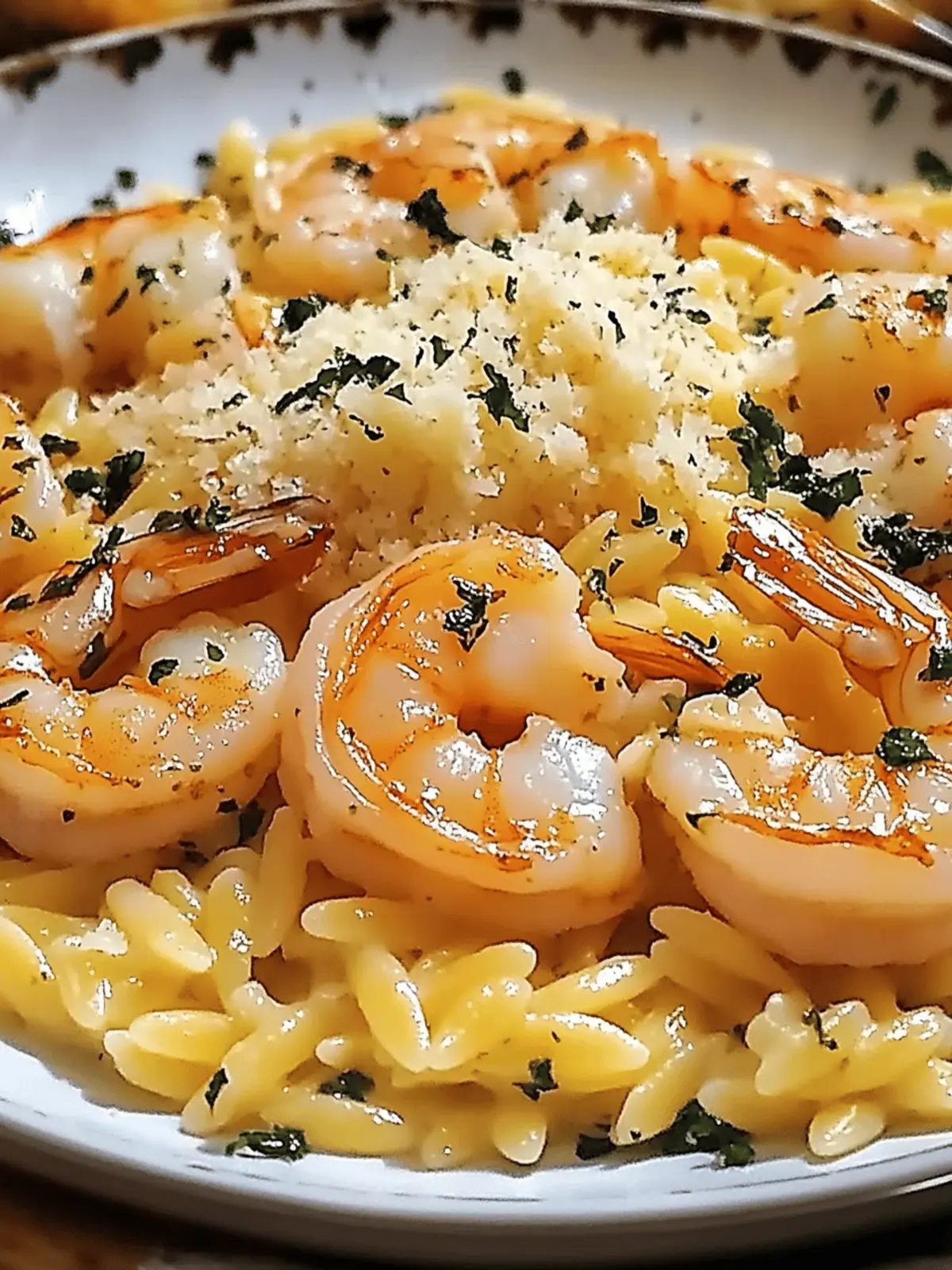 Parmesan Orzo with Shrimp