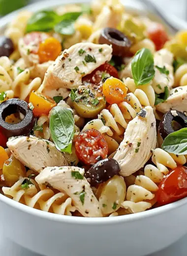 Mediterranean Chicken Pasta Salad