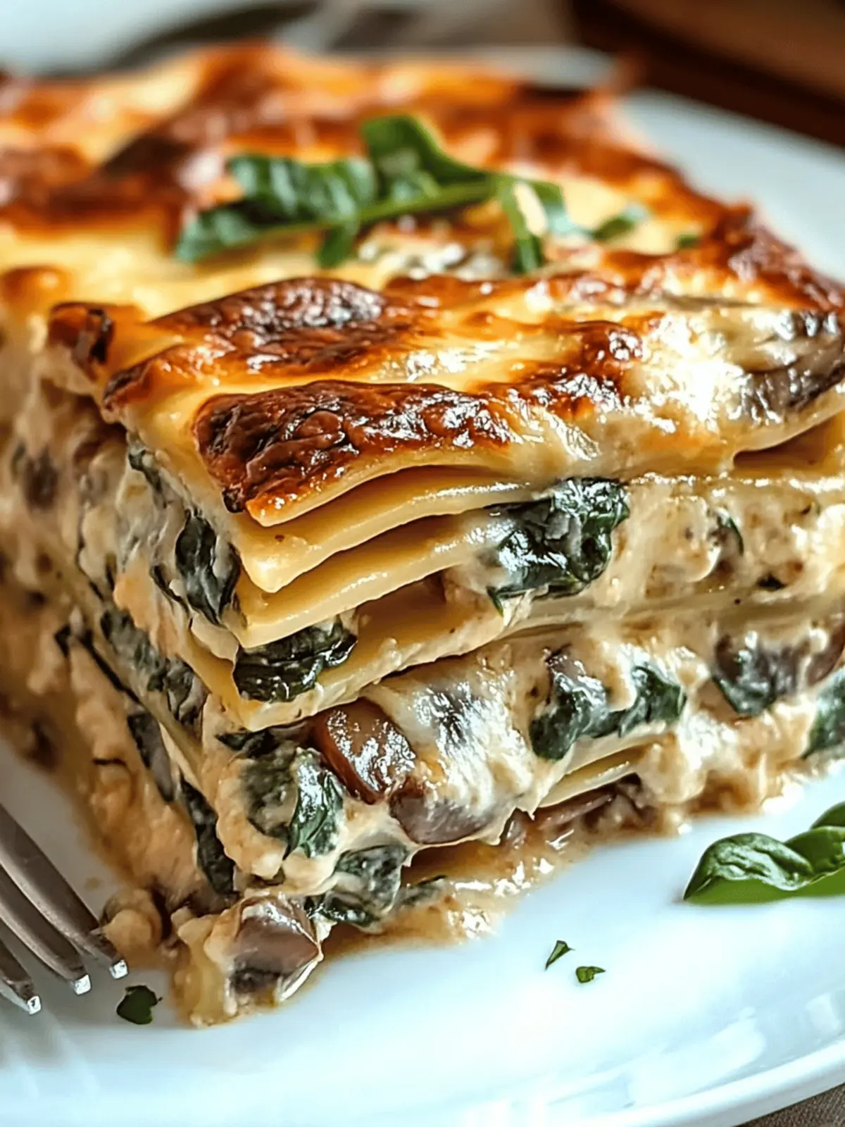 Spinach Mushroom Lasagna