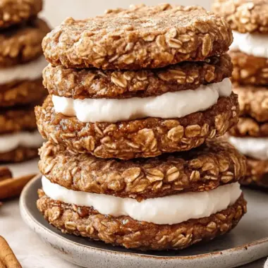 Cinnamon Apple Oatmeal Cream Pies