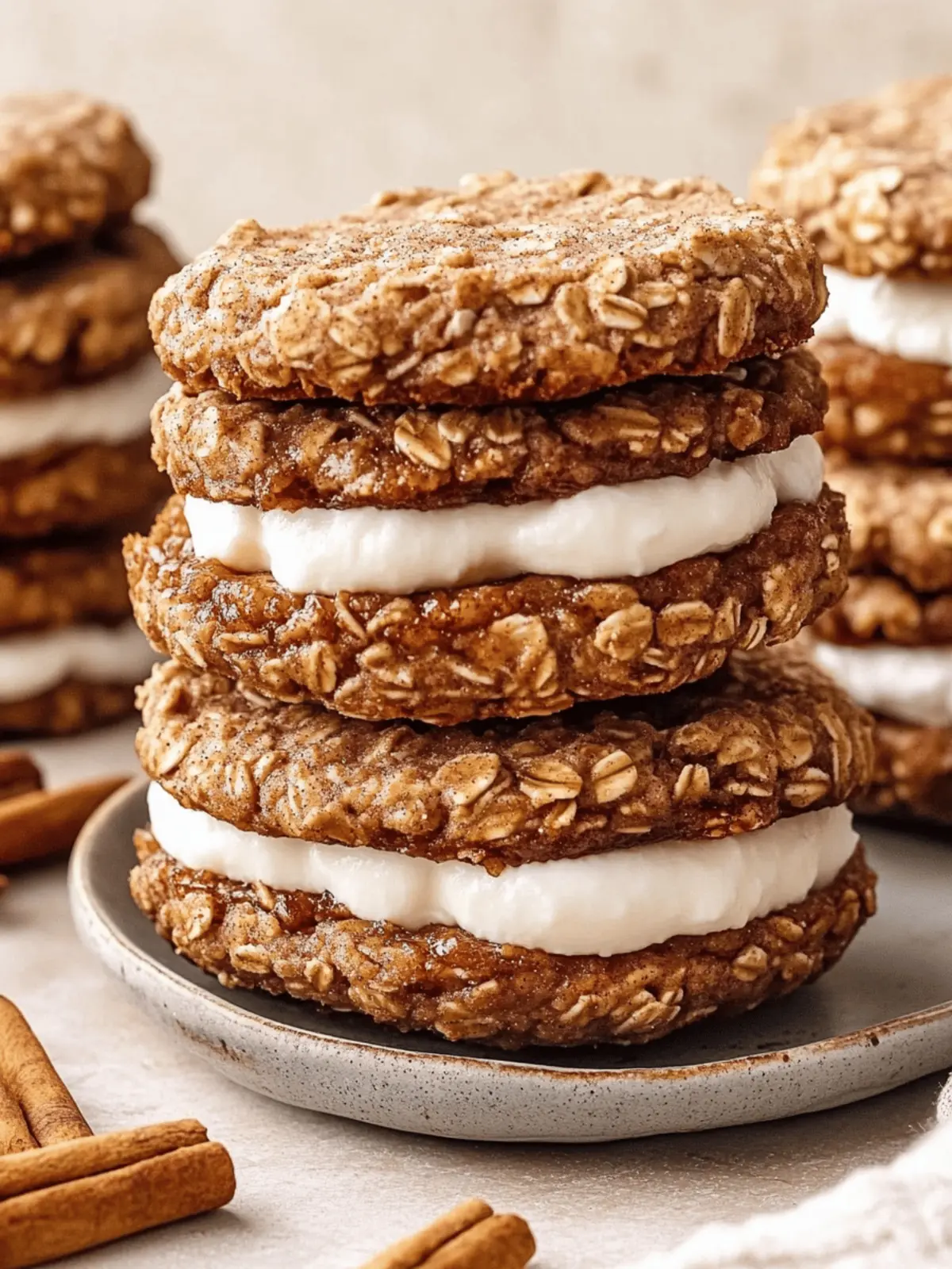 Cinnamon Apple Oatmeal Cream Pies