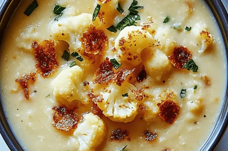 Cheddar Cauliflower Soup