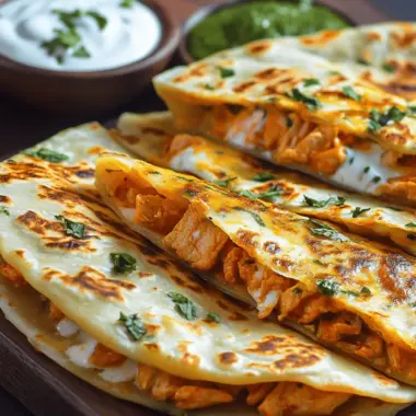 Buffalo Chicken and Cheese Paratha