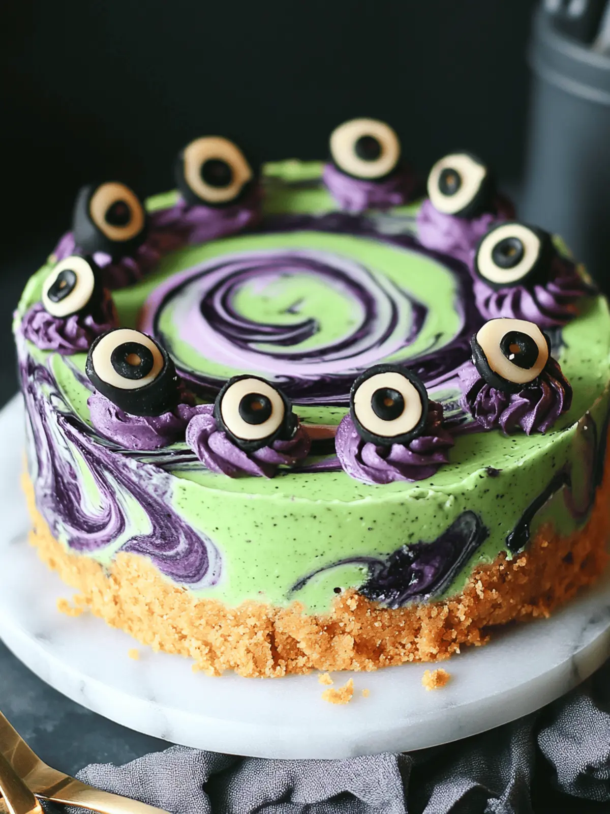 Witches’ Brew Swirl Cheesecake
