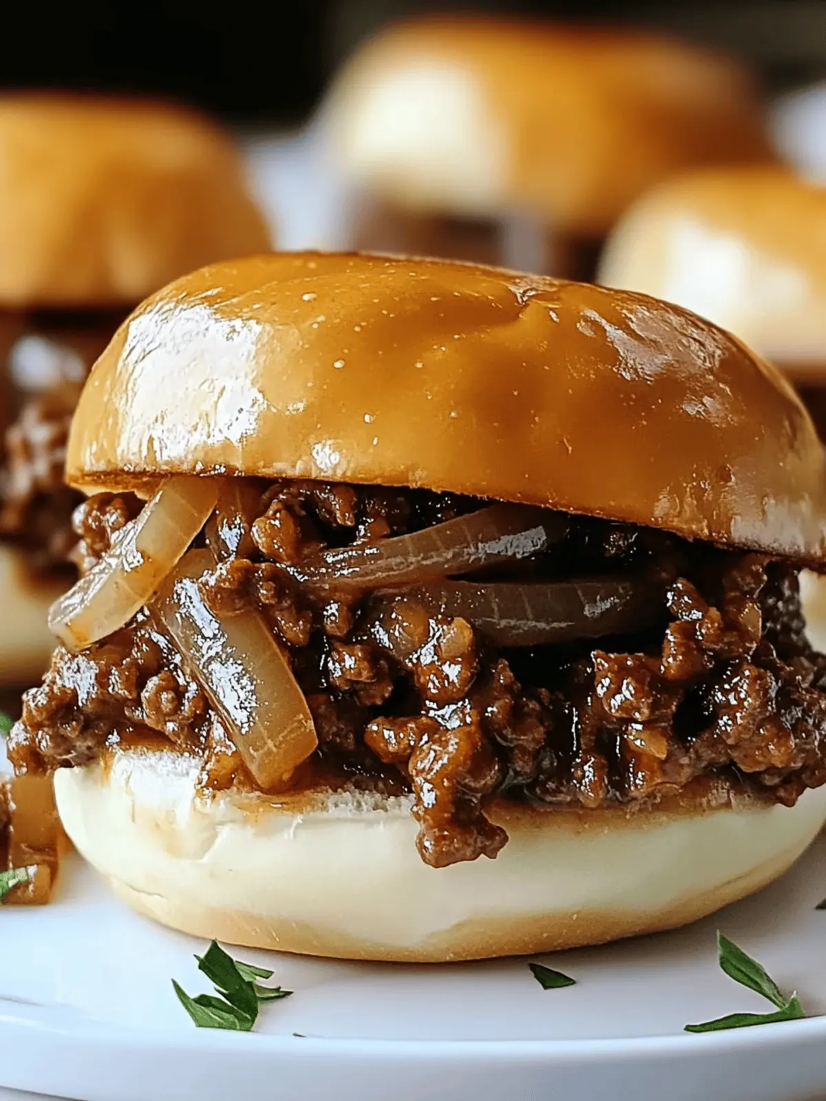 French Onion Beef Sloppy Joes