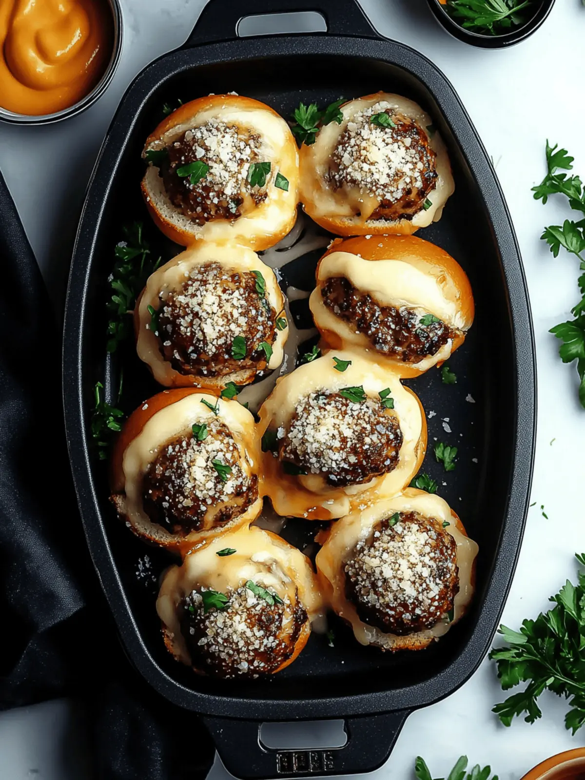 Garlic Parmesan Cheeseburger Bombs
