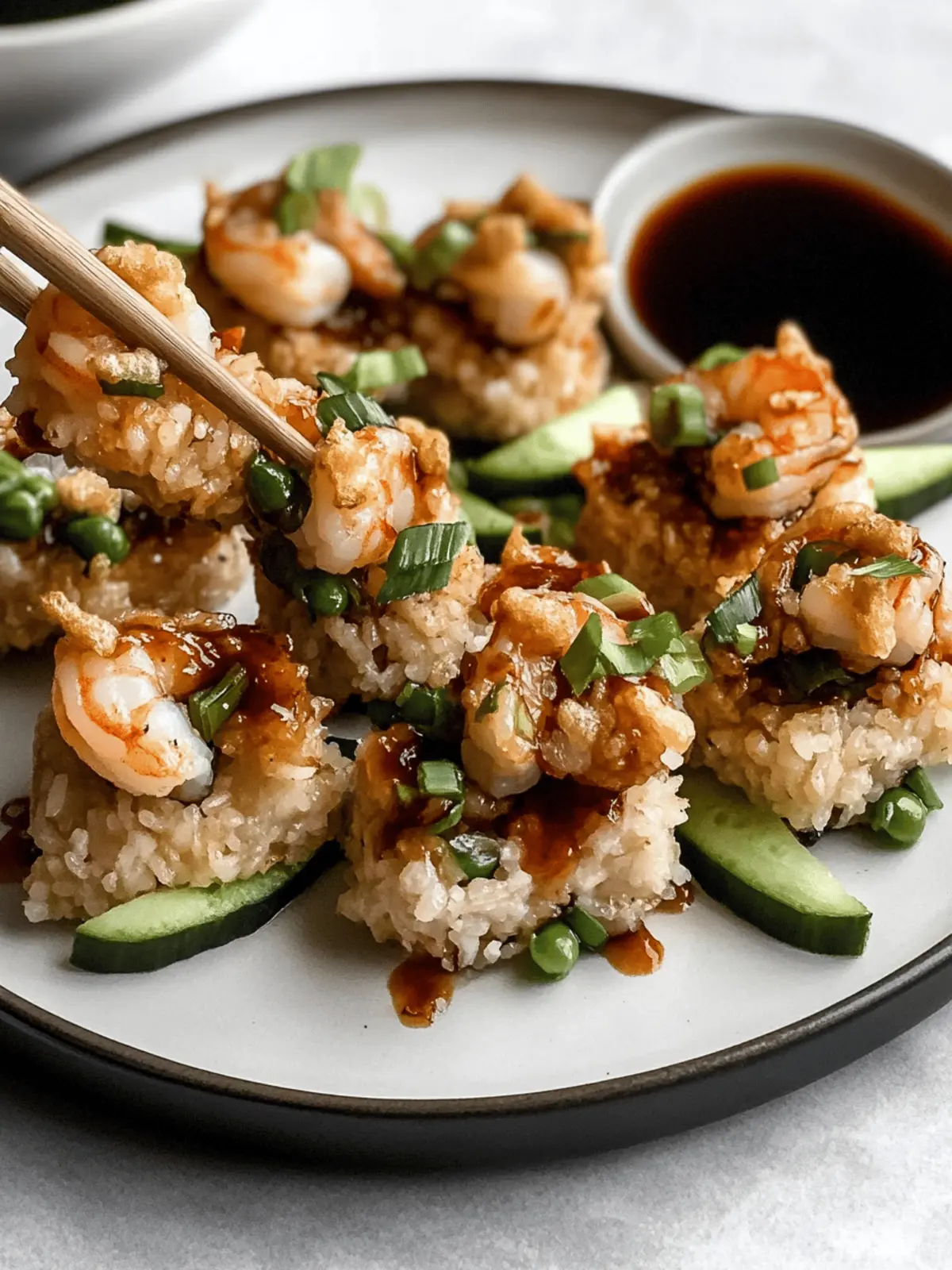 Crispy Rice with Spicy Shrimp Salad