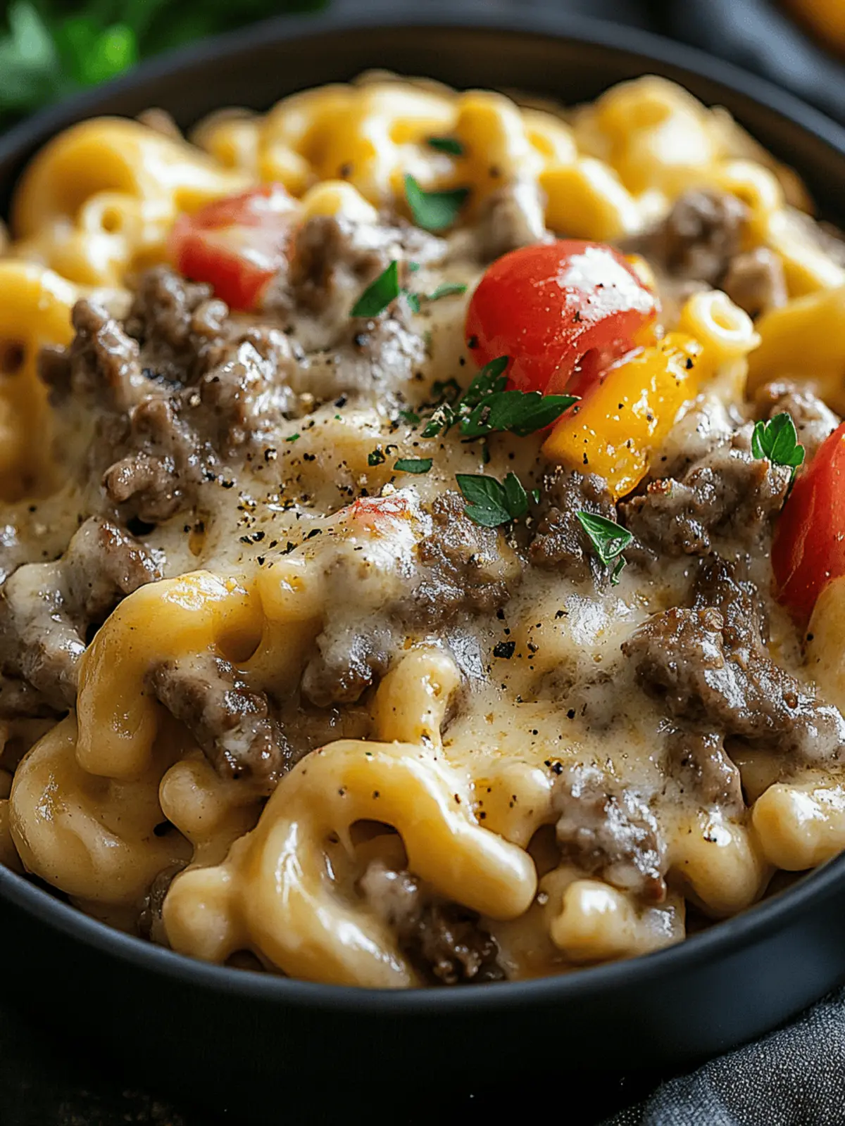 Philly Cheesesteak Mac & Cheese