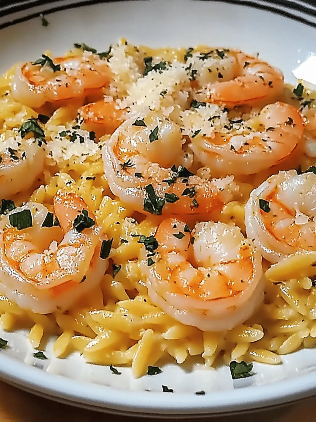 Parmesan Orzo with Shrimp