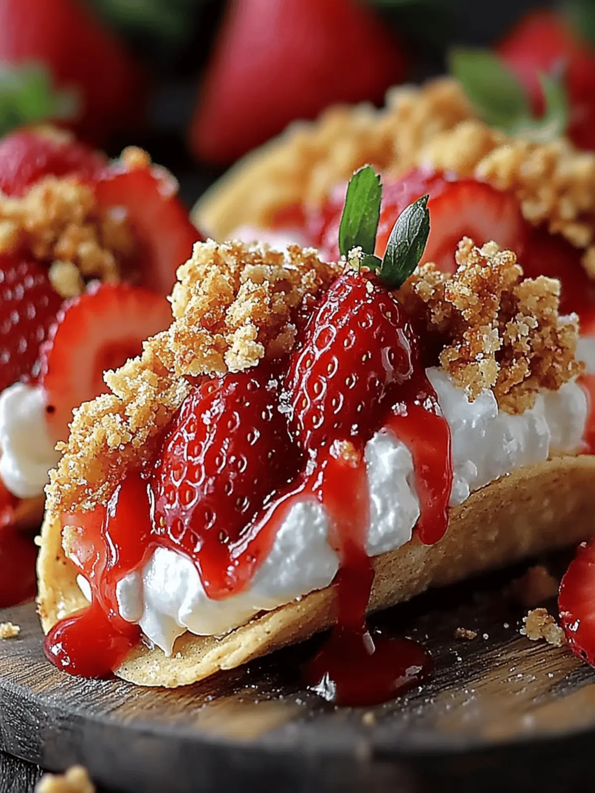 Strawberry Crunch Cheesecake Tacos
