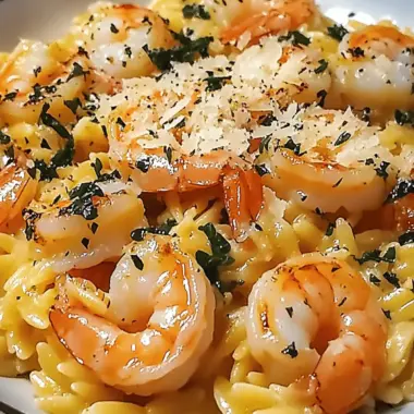 Parmesan Orzo with Shrimp