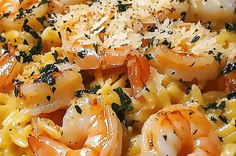 Parmesan Orzo with Shrimp