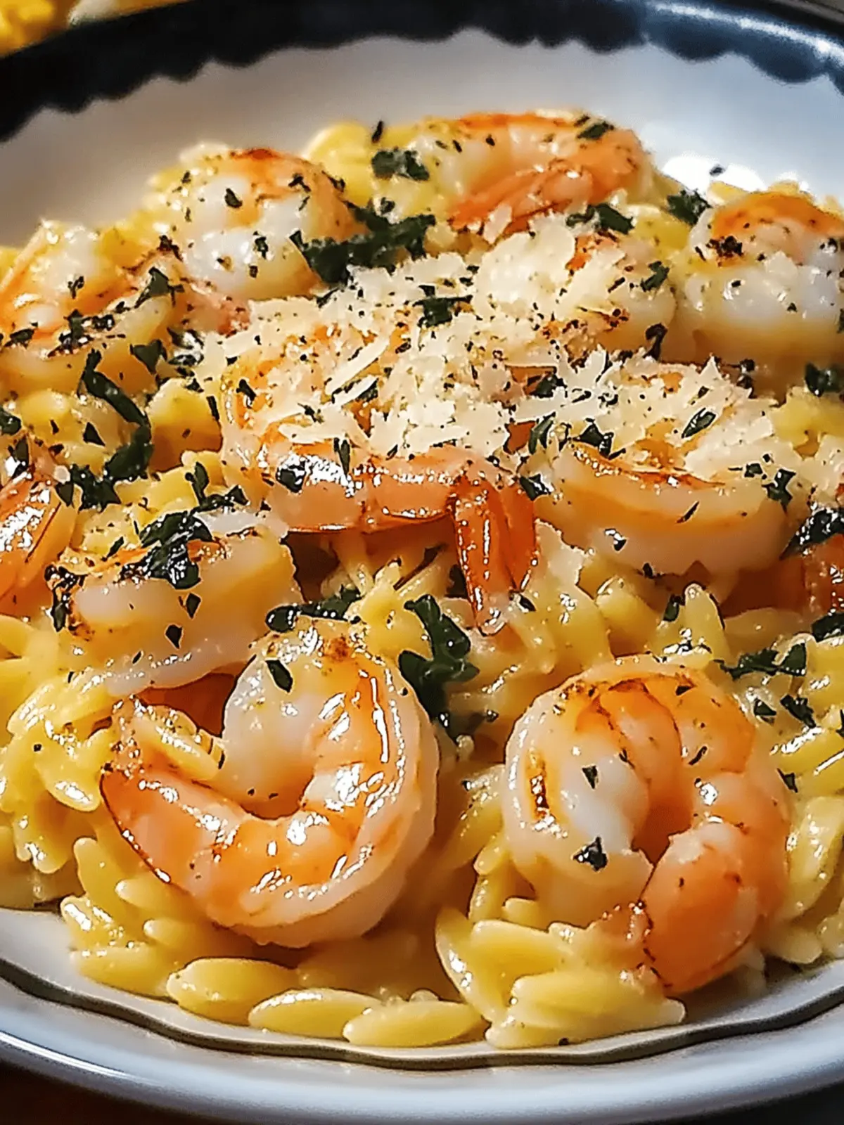 Parmesan Orzo with Shrimp