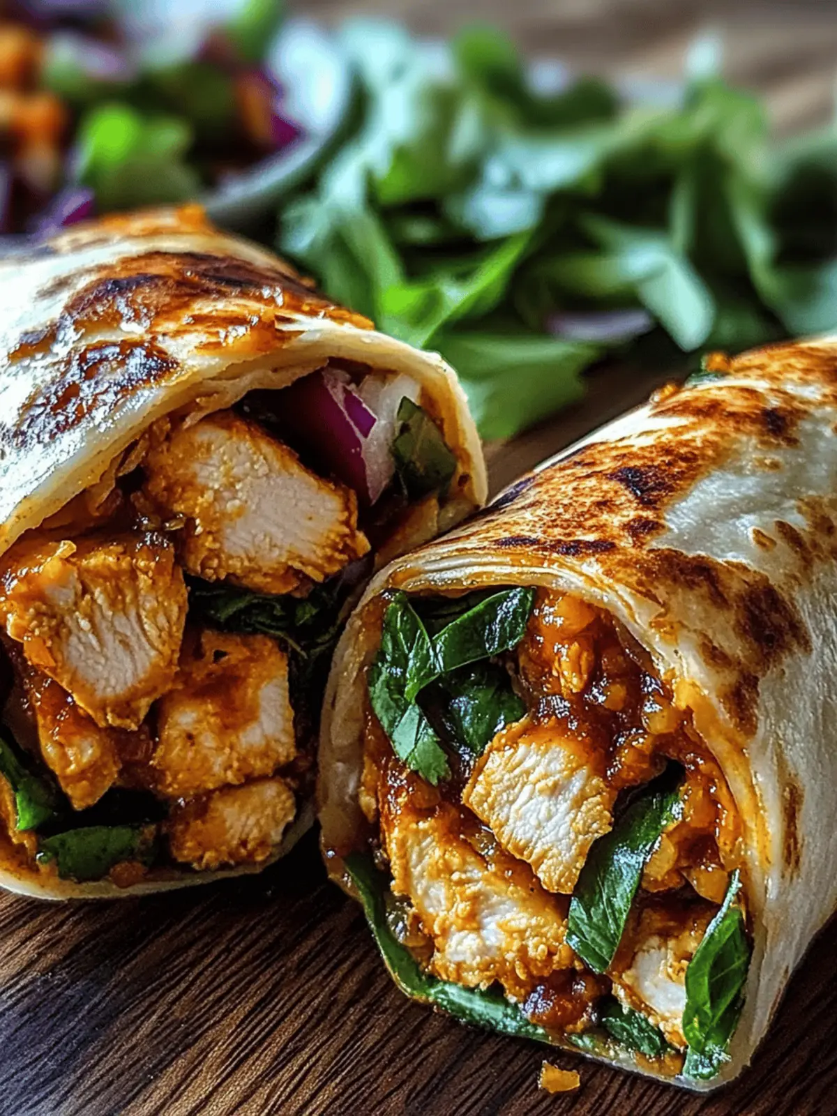 Sweet Chili Chicken Wraps
