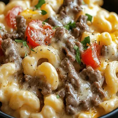 Philly Cheesesteak Mac & Cheese