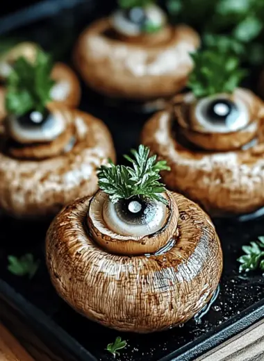 Stuffed Mushroom Eyeballs