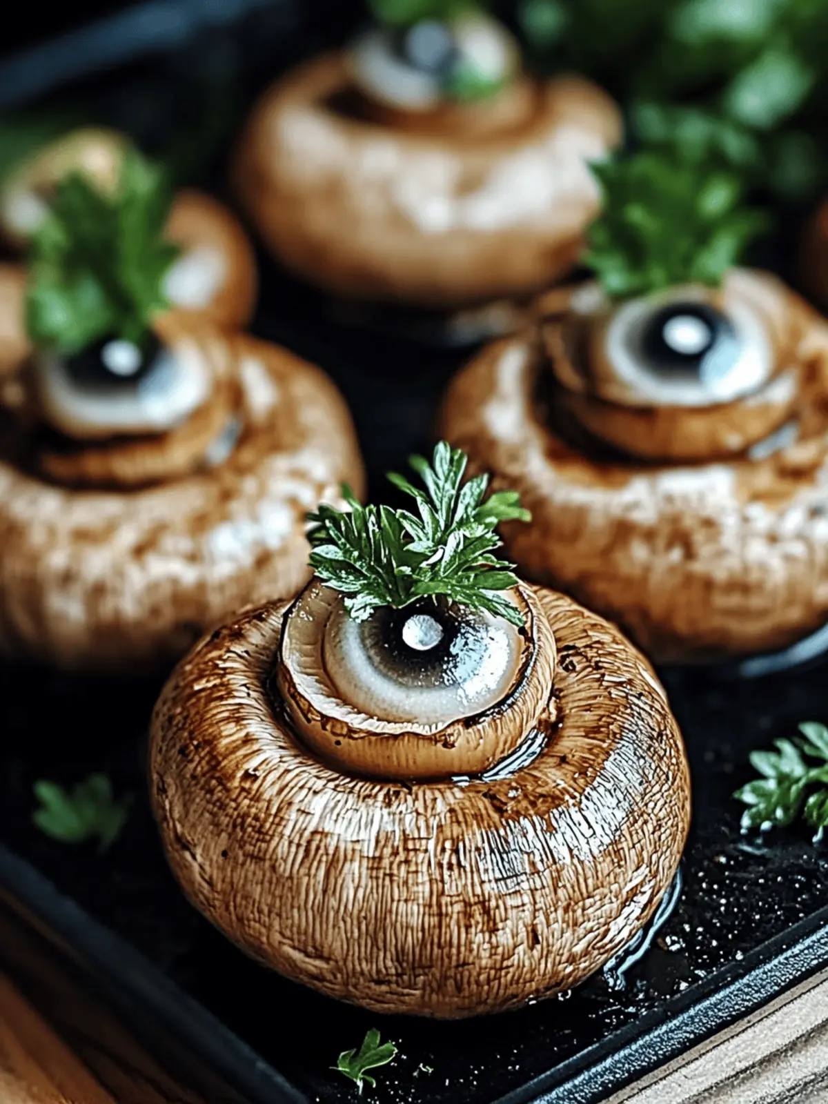 Stuffed Mushroom Eyeballs