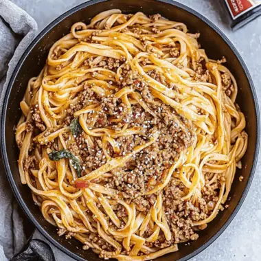 Mongolian Ground Beef Noodles