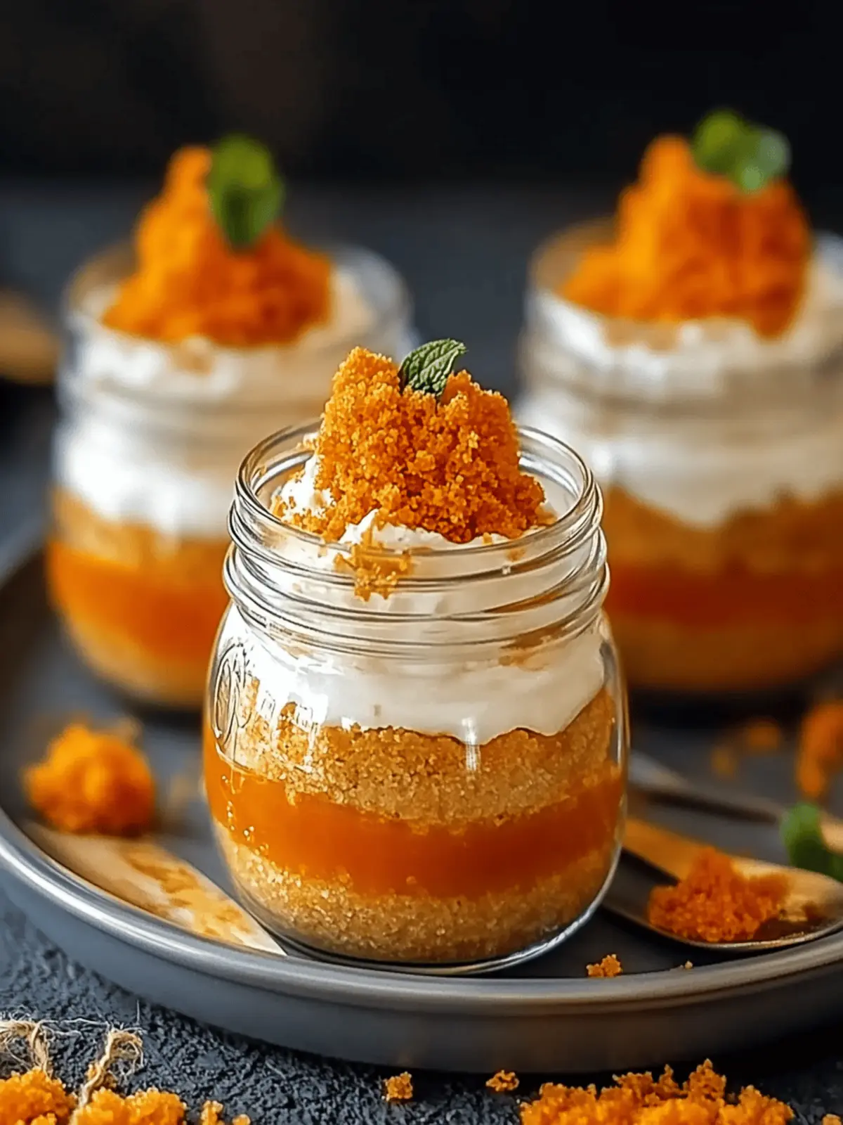 Motichoor Ladoo Cheesecake Jars