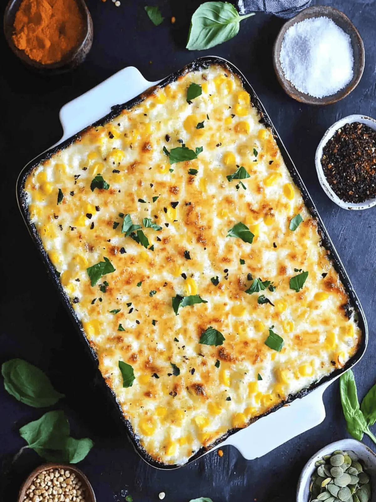 Baked Corn Cheese Casserole