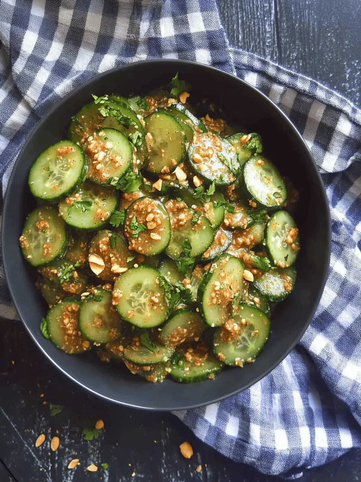Cucumbers in Spicy Peanut Sauce