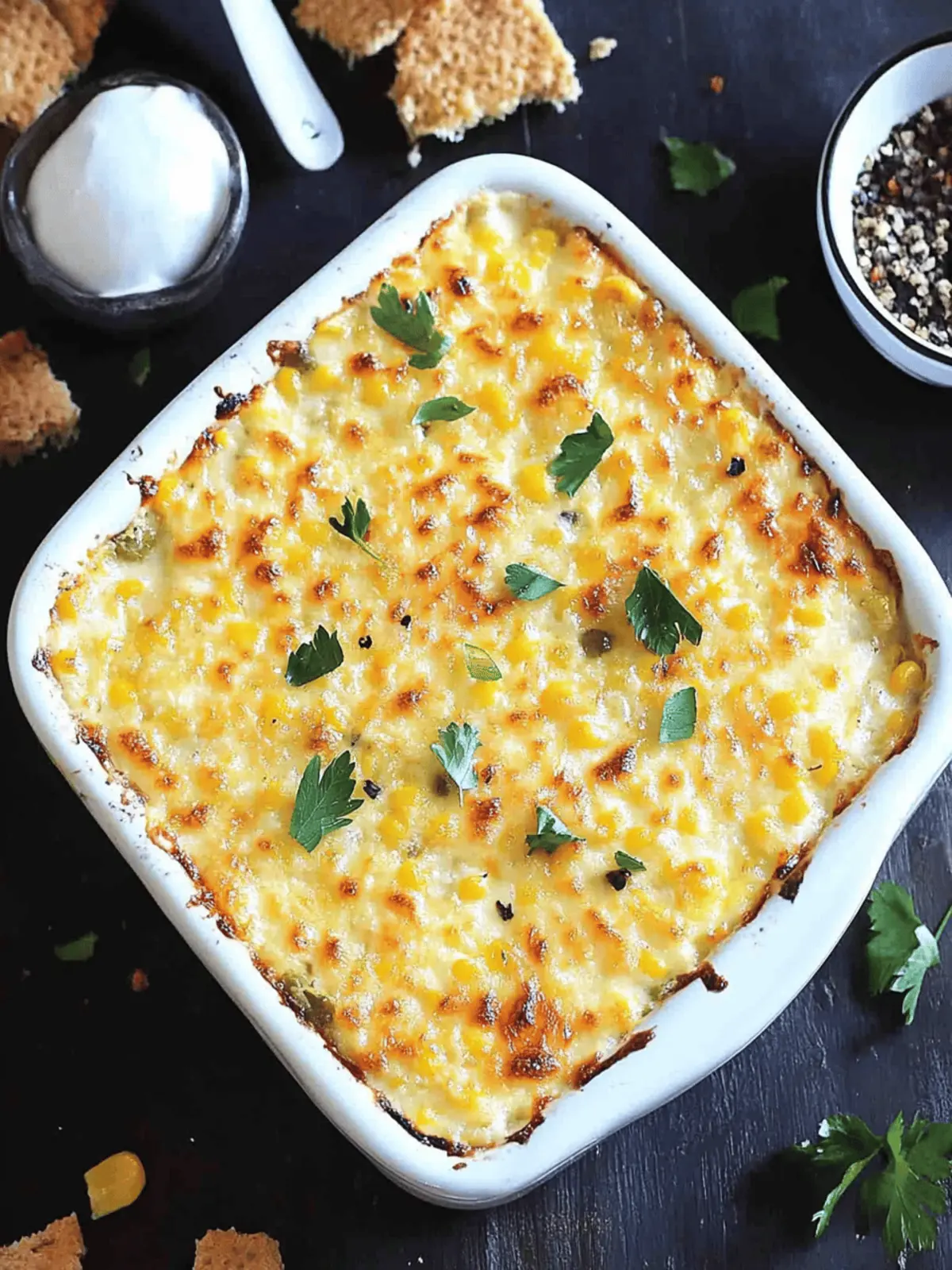 Baked Corn Cheese Casserole