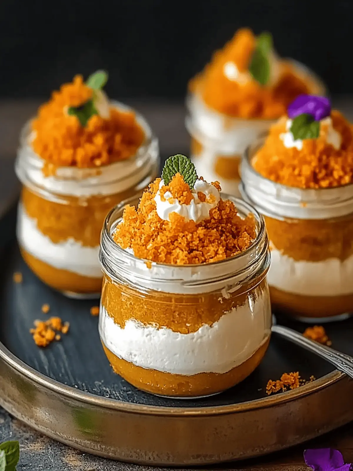 Motichoor Ladoo Cheesecake Jars
